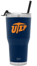 Collegiate Cruiser Tumbler with Flip Lid and Straw